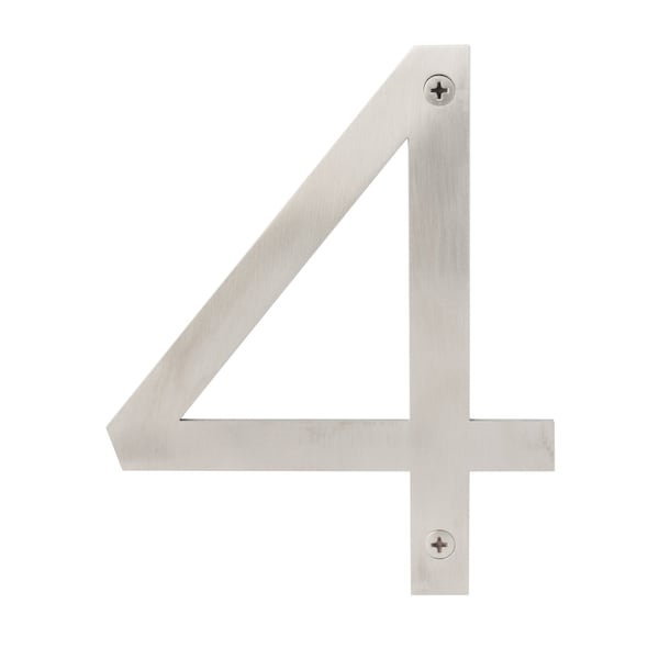 Sure-Loc Hardware Sure-Loc Hardware Stainless Steel House Number, 6, No. 4, Satin Stainless HNSS6-4 SS - main